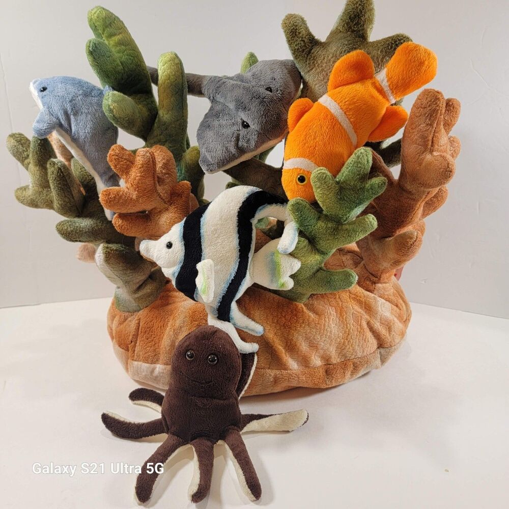 F.A.O Schwarz | Coral Reef Plush Stuffed Animal TOYS R US 2010 5 Plush Animals
